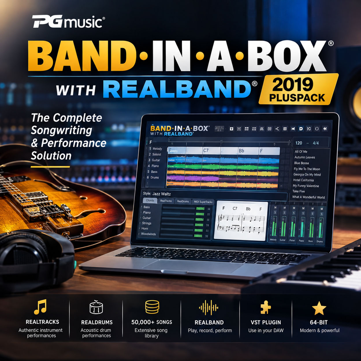 Band-in-a-Box With RealBand 2019 Pluspack