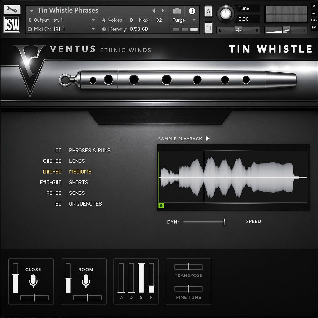 Ventus Ethnic Winds Tin Whistle